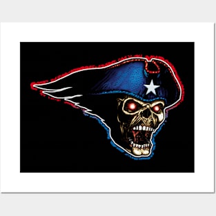 Patriot Zombie Skull Posters and Art